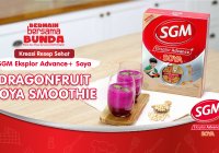 KREASI RESEP SEHAT SGM SOYA: DRAGONFRUIT SOYA SMOOTHIE