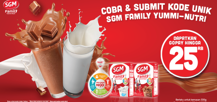 PROGRAM “Submit Pertama Kali SGM Family Yummy-Nutri Dapat Gopay hingga Rp. 20.000,-”